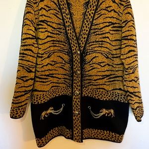 Animal print cardigan